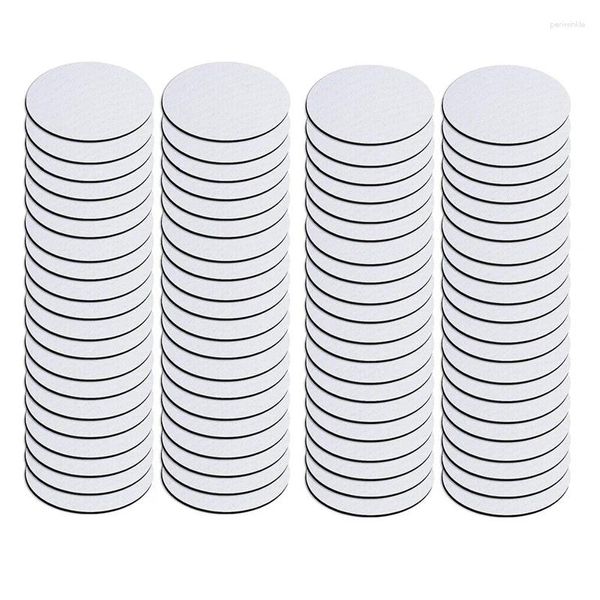 Tapetes de mesa 80pcs 4x4inch redondo de maiúsculo de tapete de tapete para transferência de sublimação impressão de prensa de calor