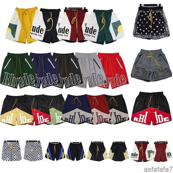 Rhude Mens Shorts Designer più corti uomini donne nuotare corto anacardi a fiori coulistica caprista coppie joggers abbigliamento sportivo sciozod ru ru pantaloni da spiaggia casual oori