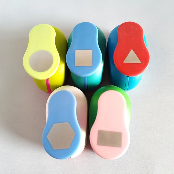 Punch Hexagon Hape Punch 5pcs/Set Geometry Craft Scraftbook Paper Puncher Penger Punched Punches Дети легкий режущий инструмент