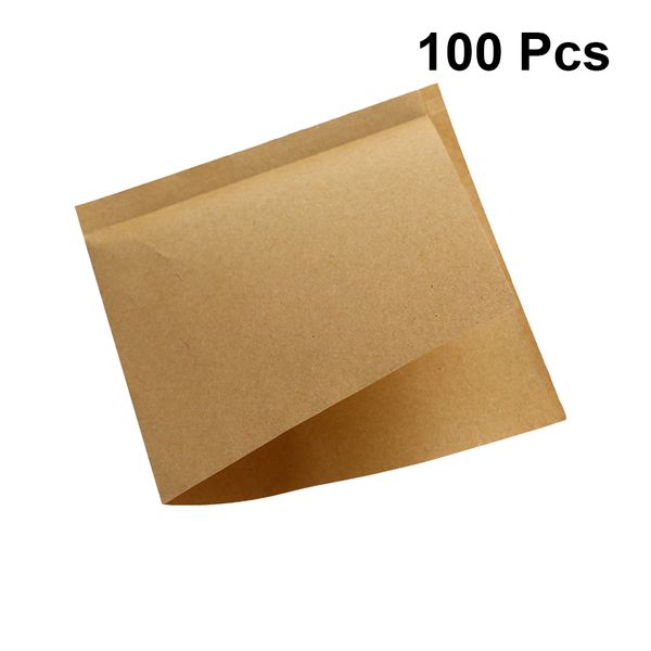 100pcs kraft papel sanduíche de papel embrulhava alimentos descartáveis papel de embalagem Triângulo forma de óleo de embalagem à prova de óleo Ferramentas de assadeira