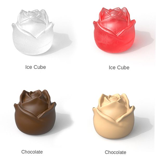 Deluxe -Eisform Schokoladenformen Formen für Eisform Rose Blüten Eisball Maker Eishockeyschale Silikoneiswürfelform mit Deckel
