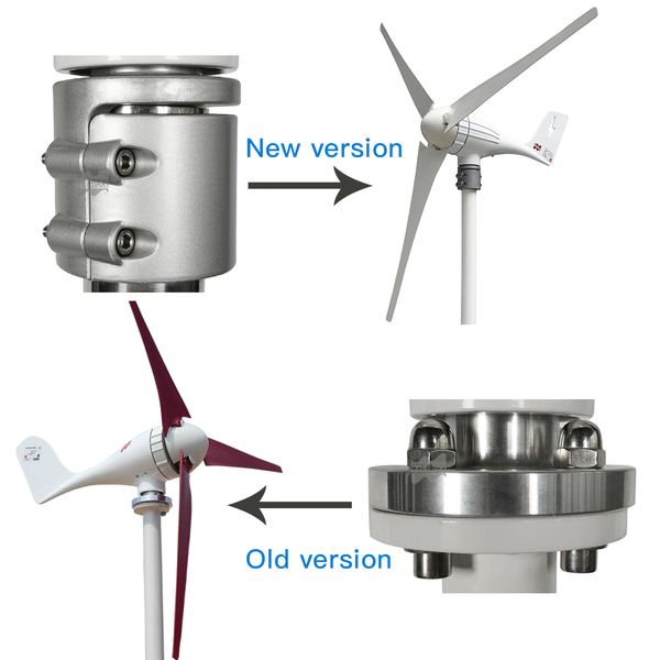 Spettacolo dalla Spagna 12V 24 V AC 600W Asse orizzontale Generatore di turbina eolica Kit a vento a vento a LED Controller MPPT senza luce
