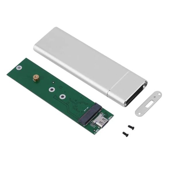 Gadgets USB3.1 TIPC TO M.2 M CHAVE NGFF PCIE SSD Caixa de estado sólido Caixa de alojamento de acionamento 10 Gbps M2 SSD 2280 Disco de disco rígido Gabinete disco