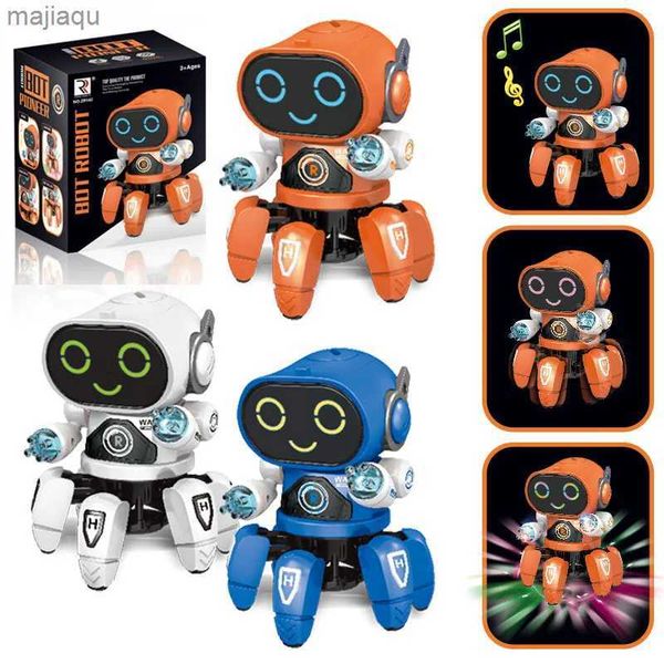 Elektrische/RC-Tiere Danz Roboter Elektrische Haustier Musik glänzend Spielzeug 6-Klauen-Roboter Bildung Interaktiver Spielzeug Kinderspielzeuggeschenk Digital PETL2404