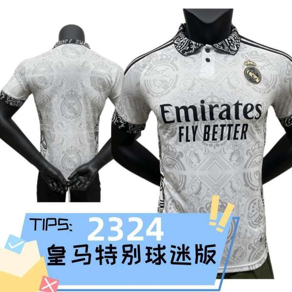 Soccer Jerseys Men 23-24 Real Madrid Special Fãs Jersey Jersey Football Game White New Size 9