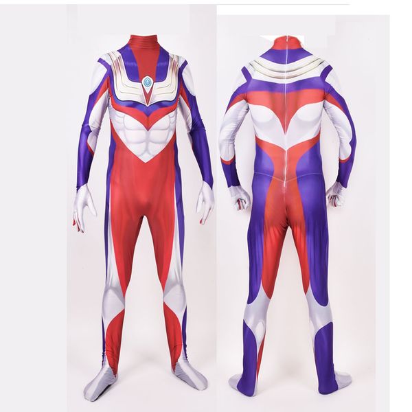 Halloween Adultos Crianças Ultraman Orb Cosplay Costume Ultraman Tiga Superhero Ultraman orb Zentai Bodysuit Ultraman