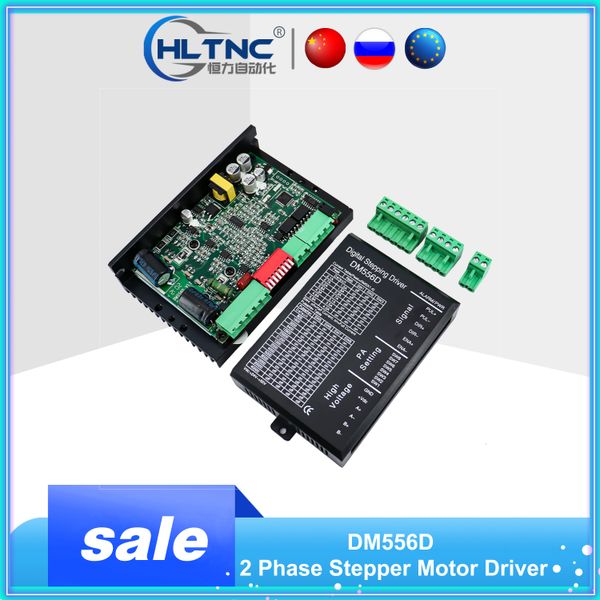 1pcs DM556D Drive 2 Фазовый гибрид 5,6A DC 24 В до 50 В 200 кГц FIT NEMA23 Ставильный двигатель для контроллера с ЧПУ