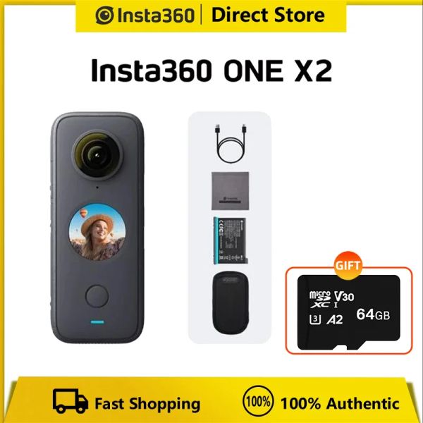 Mikrofone Original Insta360 Ein x2 Standalone/Fahrradkit/Motorrad -Kit/Erstellungskit Lite/Battery Kit FlowState Stabilisierung 5.7k Video Cam