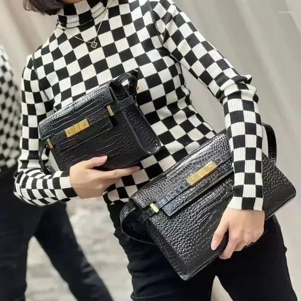 Сумки на плечах дизайнерские сумочки высочайшего качества подлинные кожаные женщины пригородная мода черная коричневая сумка кроссбак