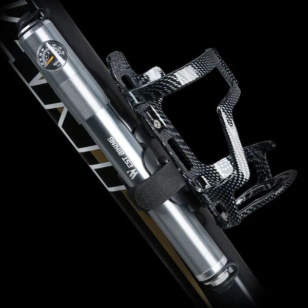 Pompa a mano in bici da bici ovest con calibro 120-300 psi in lega di alluminio presta