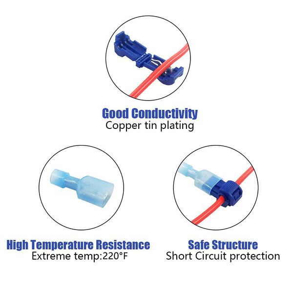 60 peças 30 pares conectores de cabos rápidos Terminais de fio de trava de travamento conectores de fio de crimpagem conectores elétricos à prova d'água