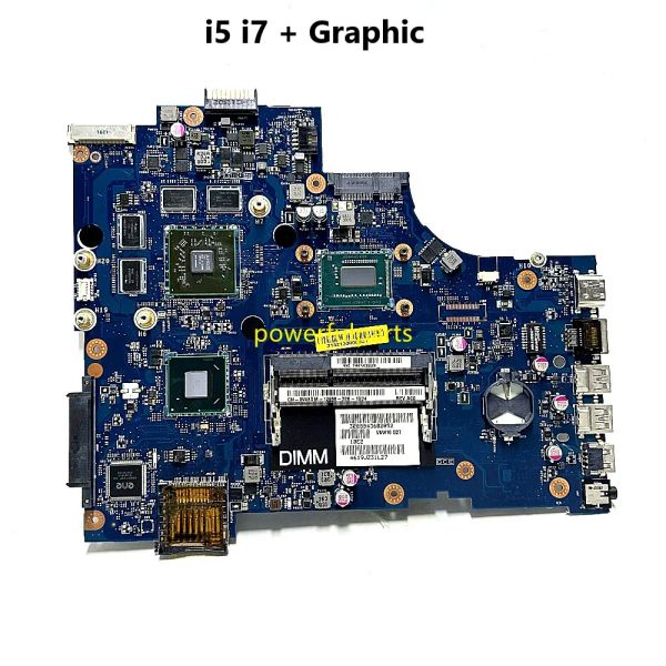 Placa -mãe VAW11 LA9102P LA9105P PROJETA -MANA PARA DELL Inspiron 17 3721 5721 Laptop Prainboard 0v98dm 0JXK18 I5 I7 CPU trabalhando bem