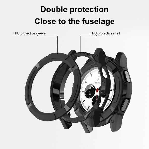 Neue Schutzhülle für Samsung Galaxy Watch 4 klassisch 42 mm 46 mm Schutz Cover TPU -Stoßstangeschale für Galaxy Watch4 Classic