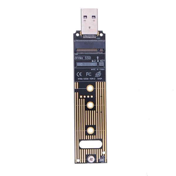 Gehege M.2 NVMe SSD zu USB 3.1 Adapter 10GPBS USB3.1 M.2 NVME an USBA 3.0 Interne Konverterkarte JMS583 CHIP für PCIE/M.2 NVME SSD