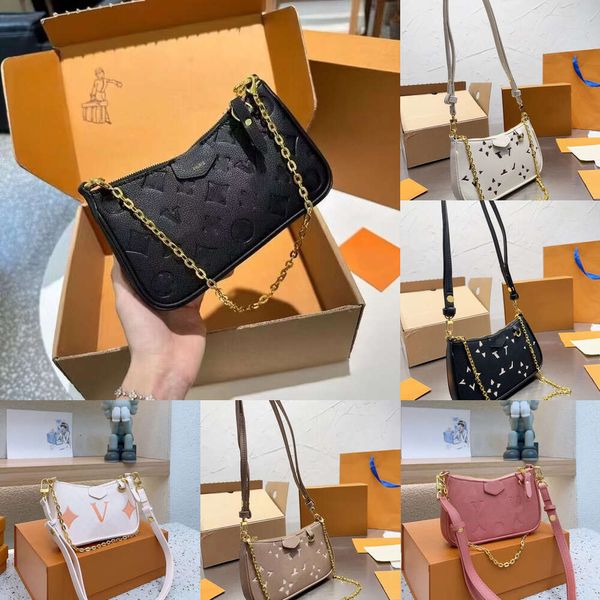 Сумки на плечах дизайнерские сумки женщины кросс кубики пакеты для плеча цепная кошелька Lady Easy Mout на ремешках сумочка