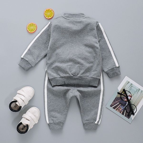 1-7 Jahre Kinder Sportanzug Mädchen Langarm Langarm Zipper Sweatshirt Pant 2pcs Set Baby Kleidung Kid Boy Tracksuit Herbstmantel A514