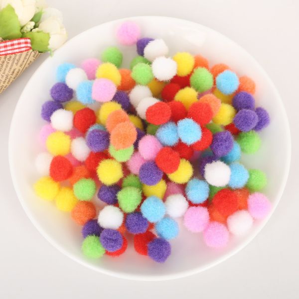 300-1500pcs gemischte Farbe 10mm/15mm/20mm/25 mm/30 mm Runde Pom Poms POM-Kugeln DIY Crafts Pompom für Kids Wedding Home Dekorationen