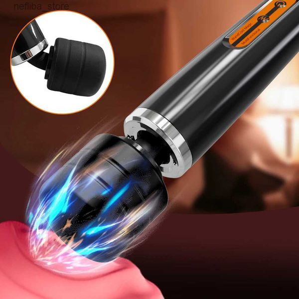 Andere Gesundheits Schönheitsgegenstände Magie Zauberstab Vibrator für Frauen Big AV Body Massagebaste G Spot Mächtiger Klitoris -Stimulator USB -Ladung Erwachsener Spielzeug für Frau L410