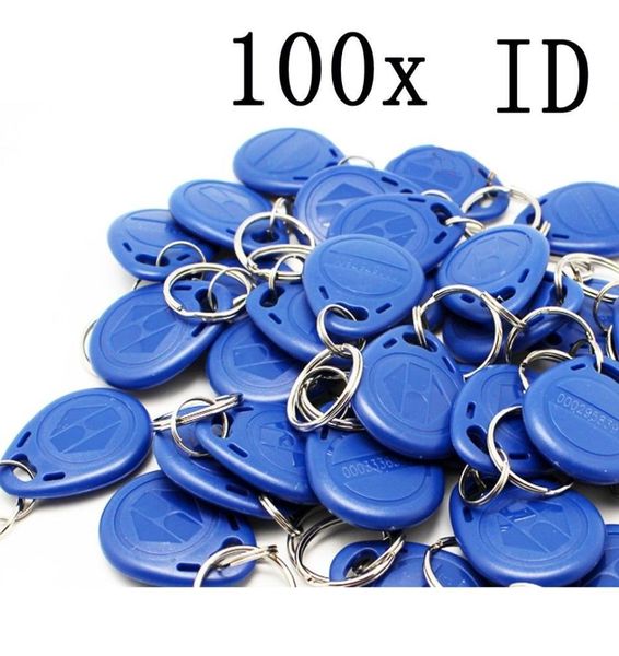 100pcs mavi renk mavi rfid anahtar fobs 125khz yakınlık abs anahtar etiketleri erişim kontrolü için TK4100 EM 4100 Chip1105731