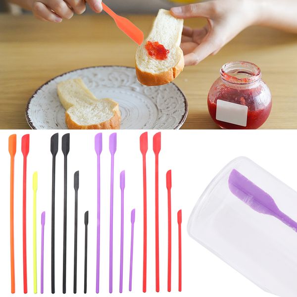 4pcs mini espátula de silicone conjunto de borracha espátula para maquiagem minúscula garrafas de cozinha garrafas de cozinha