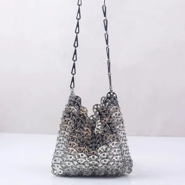 Bolsas de armazenamento lantejoulas de metal com um telefone celular de grande capacidade Bag Diy Handmade for Women's Fashion Trend