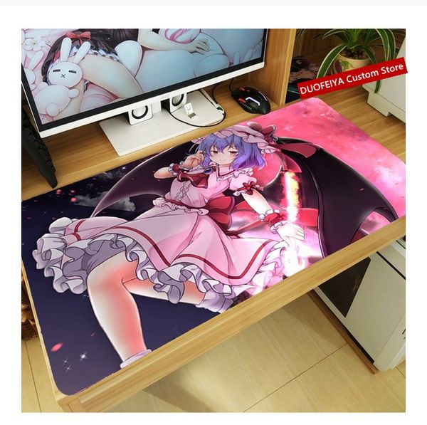 Anime Remilia Scarlet Touhou Projeto Cosplay Mouse Pad Laptop Ratos Mat Take Teclado Mat Large Acessórios Anti-Slip Playmat