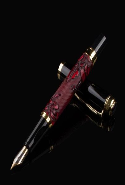 Hochwertiger Metall Drachenclip Luxus Brunnen Stift Tinte Stift Nib IRAURITA CANETA TINGEIRO STIPERY Penna Stilografica Stylo Plum254923585