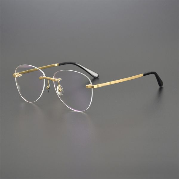 Солнцезащитные очки рамы C-0201er Бренд винтажный титановый