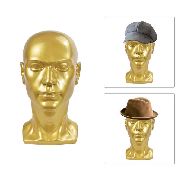 Cabeça de manequim masculino de PVC para exibir Hat Hat Glasses Jóias Moldes Moldes Modelo de Modelo Cosmetologia