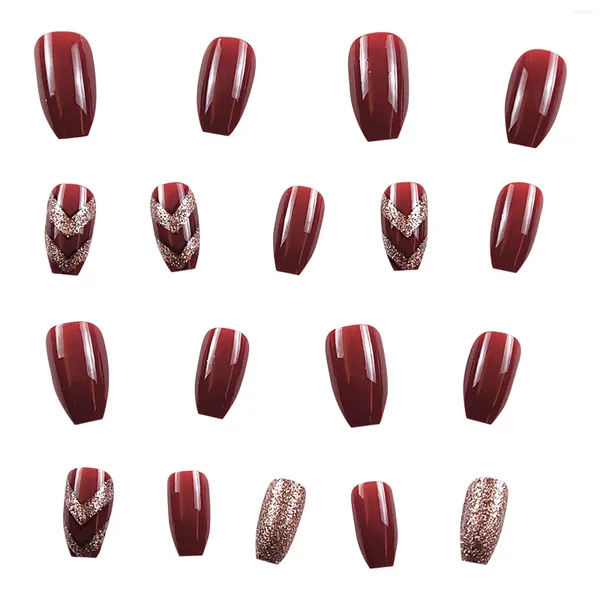 False Nails Wine Red Press