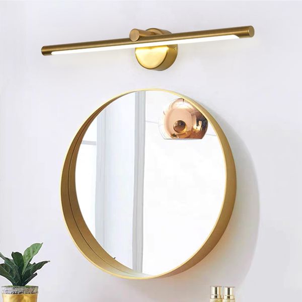 Deyidn Simple Long Strip Light Lample Led Mirror Front Light Black/Gold Didessing Lampada per bagno Vanity Light