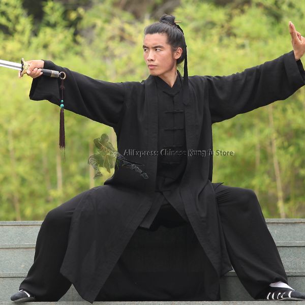 25 cores 3 peças tai chi uniforme kung fu jacket e calça com artes marciais de artes compridas traje chun