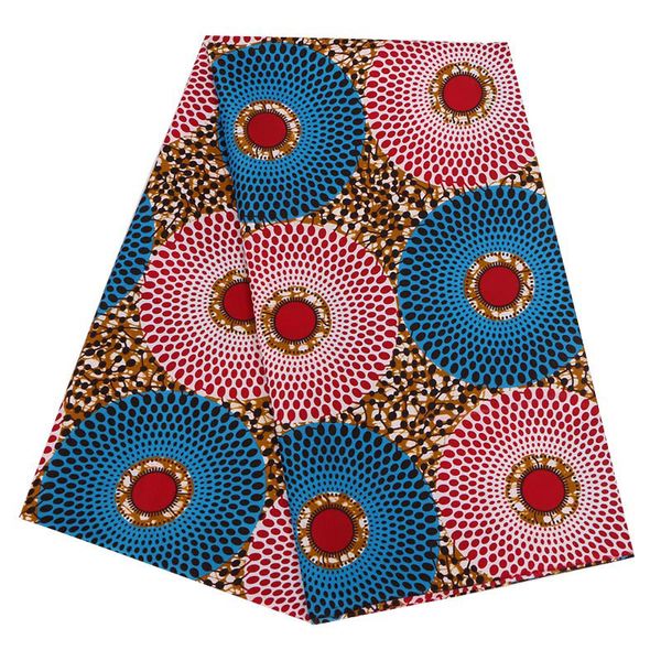 ANKARA AFRICAN Polyester Stampe Batik Tessuto patchwork in tessuto vero cera di alta qualità Africa Materiale da cucire 6 anni per abito da festa