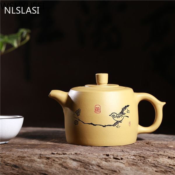 Yixing Purple Sand Teapot 260 ml Clay viola regali personalizzati set di tè fatti a mano Set di tè per viaggi Set di vino da tè