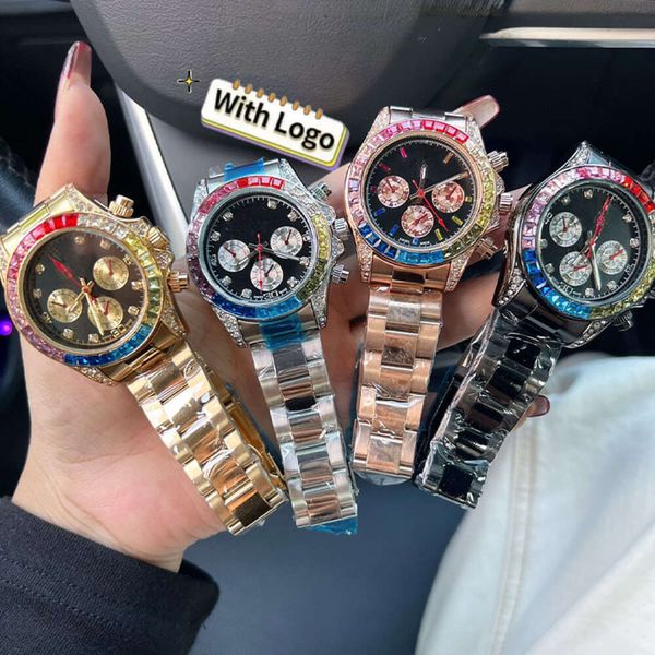 Designer orologio lo stesso stile per uomini e donne di qualità ad alta catena in metallo impermeabile e lussuoso orologio meccanico