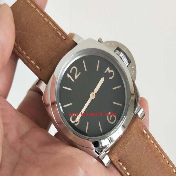 Orologi super qualità in stile classico per uomini cal 3000 movimenti automatici 47mm luminosa composizione nera 316 l retro trasparente in acciaio leat244y