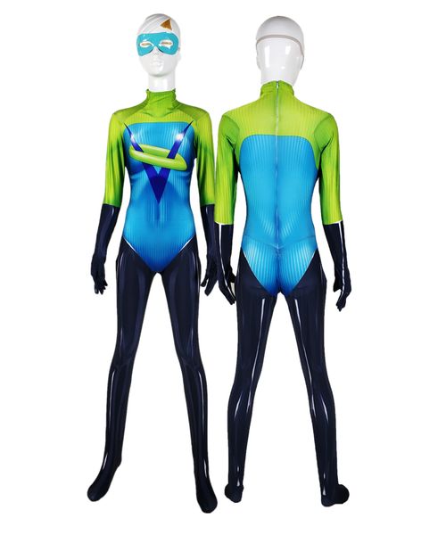 Voyd Cosplay Kostüme Mädchen Frau Zentai BodySit Anzug Erwachsener Kinder Superhelden Halloween Jumpsuit