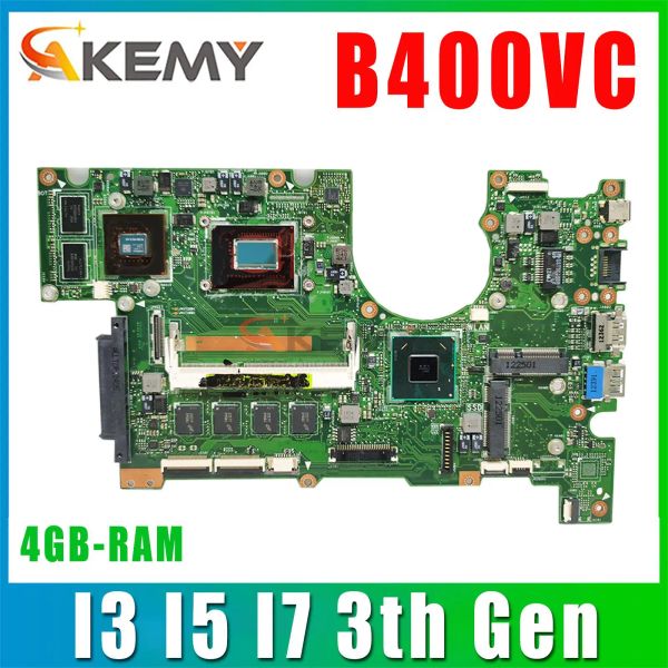 Motherboard B400VC Notebook Mainboard für ASUS Pro B400A B400V Laptop Motherboard I3 I5 I7 4GB/RAM UMA/GT620M Hauptbretttest OK