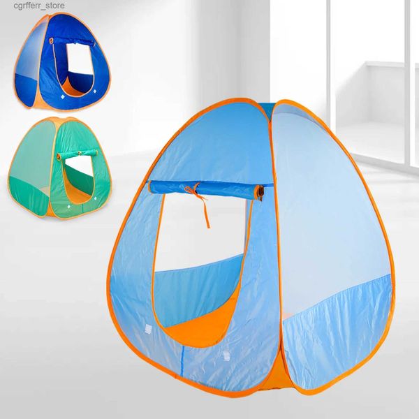 Torda de brinquedo Crianças jogo pop-up Game Game Indoor e Outdoor Blue/Green Tent House Toys Conveniente para carregar o presente perfeito para crianças L410