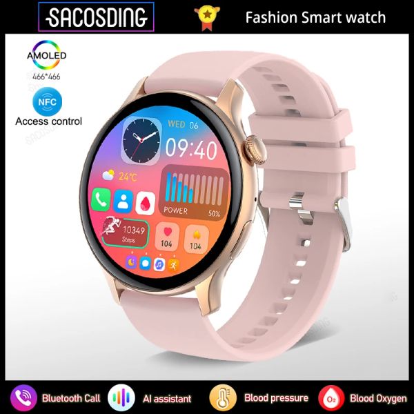 Relógios sacosding smartwatch women 466*466 AMOLED 1,43 