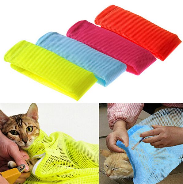 Produkte für Tierpflegerbeutel Reinigung Mesh Bag vermeiden Sie, dass Katzenbade -Badebeutel die Nägel Multifunktionale Waren trimmen.