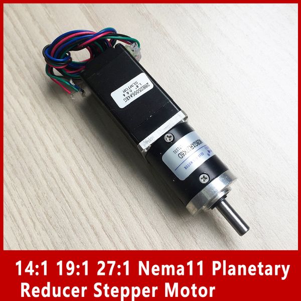 14: 1 19: 1 27: 1 NEMA11 Redutor planetário Comprimento do motor de passo 33 mm