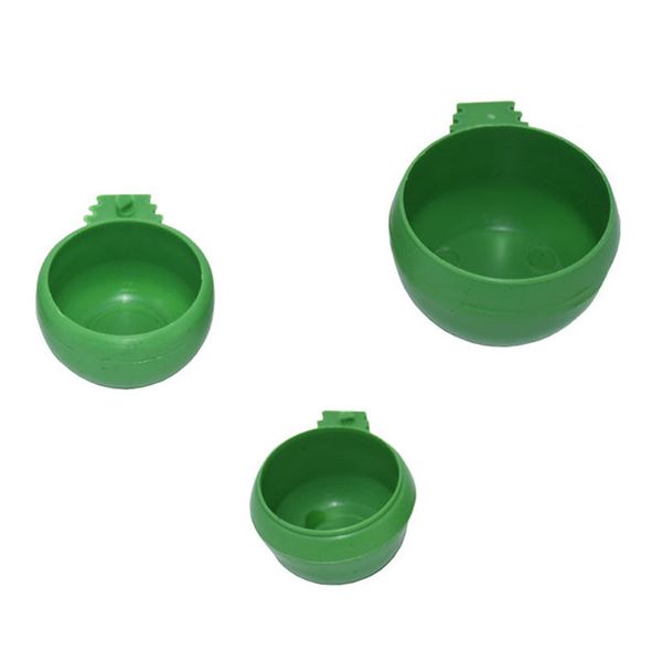 2 PCs Mini Vogel Papageienfutter Wasserschale Feeder Plastik Tauben Vögel Käfig Sandbecher Fütterungshalter Vogelhäuschen