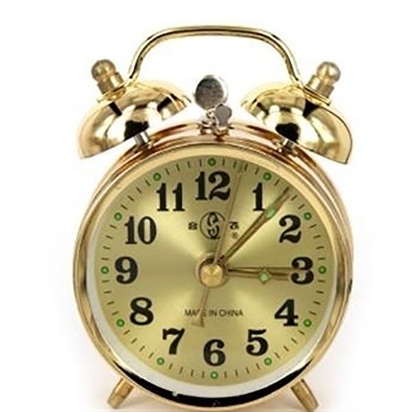 Luxury Gold Mechanical Clock Clock Manuale Vintage Clockwork Manuale Orologio da tavolo retrò silenzioso Donte per la camera da letto Regalo