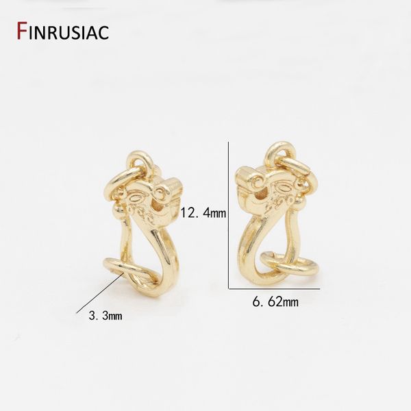 14K Golas de pulseiras de ouro com conector Conector Chinês em forma de dragão em forma de dragão fivela de fivela artesanal de jóias DIY Fazendo acessórios