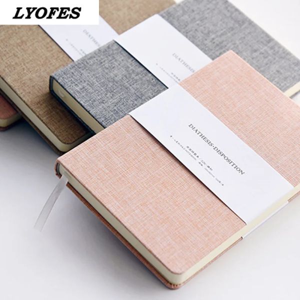 Записные книжки Blank Paper Notebook Journal Linen Hard Cover 128 пули 100 GSM Дневниковые повестки дня Планировщик Офис школы. Школьная школьная поставка канцелярские товары Блокнот