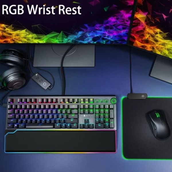 Zubehör RGB Keyboard Handgelenk Ruhe Support Ergonomische Handgelenk Kissen Pad Speicherschaum für Computer Notebook Laptop Office Worker