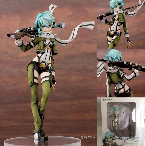Anime Sword Art Online São Sinon Gun Gale Online GGO Personagens Shino Asada PVC Ação Modelo de Coleção de Figura Toys P03311661170