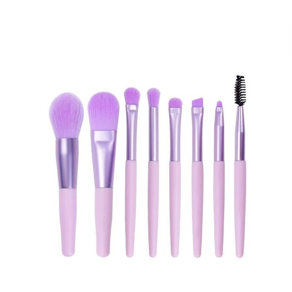 8 PCS Mini Seyahat Taşınabilir Yumuşak Makyaj Fırçaları Set Göz Farı Temel Toz Kirpik Dudak Kapatıcı Allık Taşınabilir Makyaj Fırçası Seti için Makyaj Fırçası