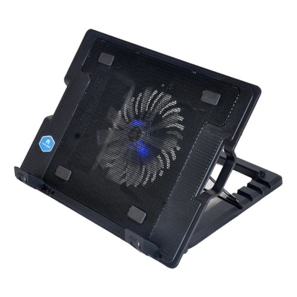 Pads Black Slim Base Support Fan per laptop Cooler Notebook Dual USB Extracing Freveling Fan Support Regolazione per laptop 17 pollici